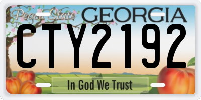 GA license plate CTY2192