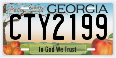 GA license plate CTY2199