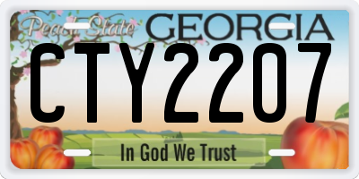 GA license plate CTY2207