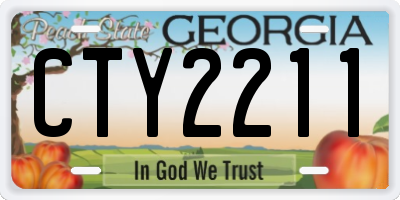 GA license plate CTY2211