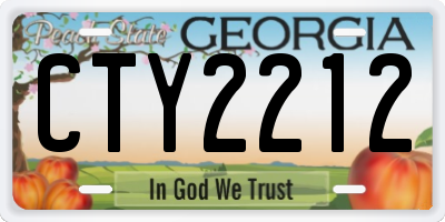 GA license plate CTY2212