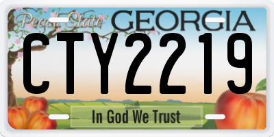 GA license plate CTY2219