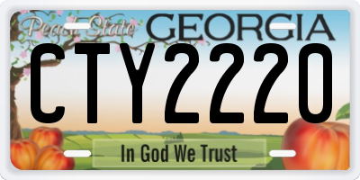 GA license plate CTY2220
