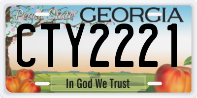 GA license plate CTY2221