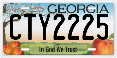 GA license plate CTY2225