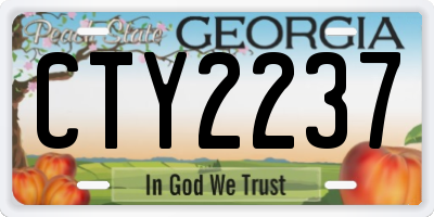 GA license plate CTY2237