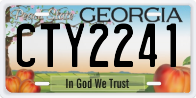 GA license plate CTY2241