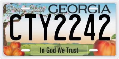 GA license plate CTY2242