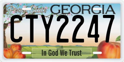 GA license plate CTY2247