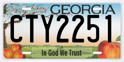 GA license plate CTY2251