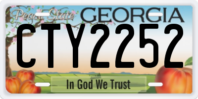 GA license plate CTY2252