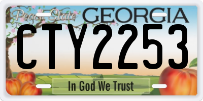 GA license plate CTY2253