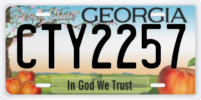 GA license plate CTY2257