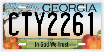 GA license plate CTY2261