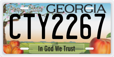 GA license plate CTY2267