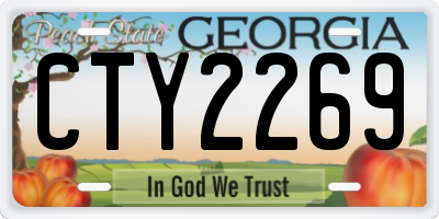 GA license plate CTY2269