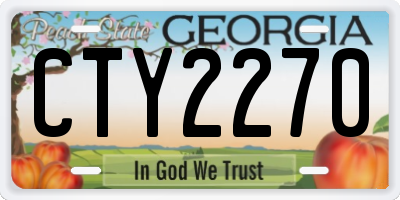 GA license plate CTY2270