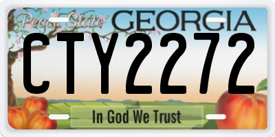 GA license plate CTY2272