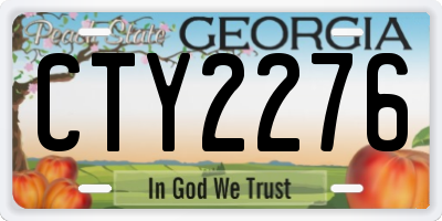 GA license plate CTY2276