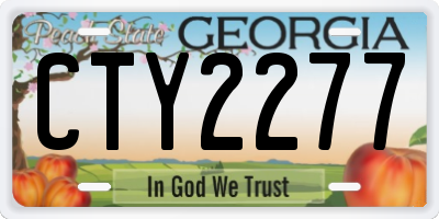 GA license plate CTY2277
