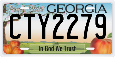 GA license plate CTY2279