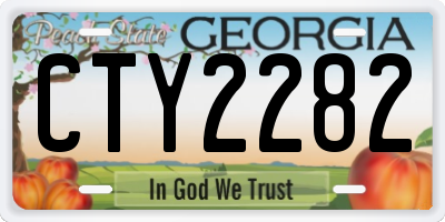 GA license plate CTY2282