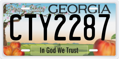 GA license plate CTY2287