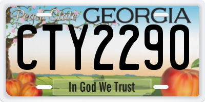 GA license plate CTY2290