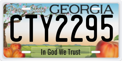 GA license plate CTY2295