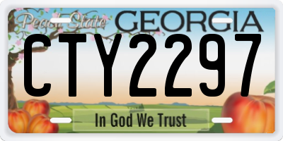 GA license plate CTY2297