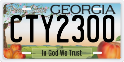 GA license plate CTY2300