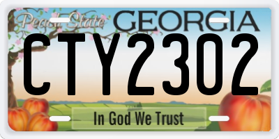 GA license plate CTY2302