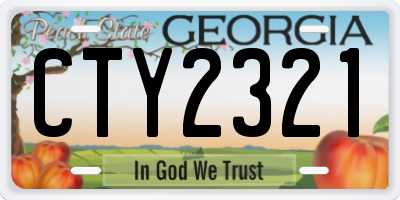 GA license plate CTY2321