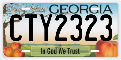 GA license plate CTY2323