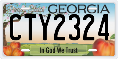 GA license plate CTY2324