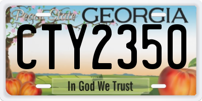GA license plate CTY2350