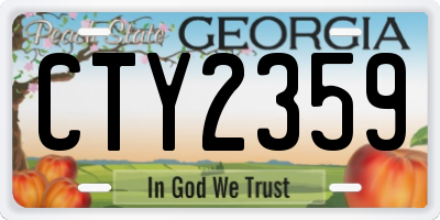 GA license plate CTY2359