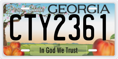 GA license plate CTY2361