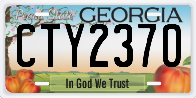 GA license plate CTY2370