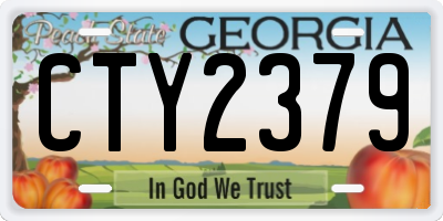 GA license plate CTY2379