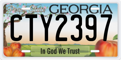 GA license plate CTY2397