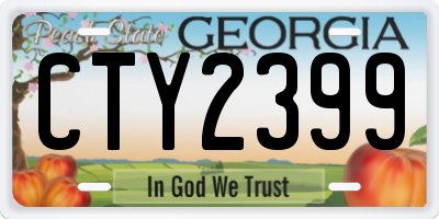 GA license plate CTY2399