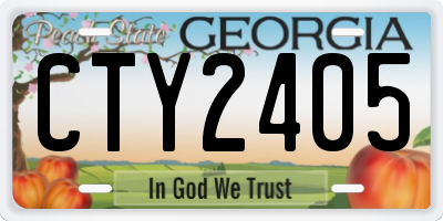 GA license plate CTY2405