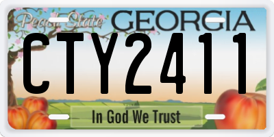 GA license plate CTY2411