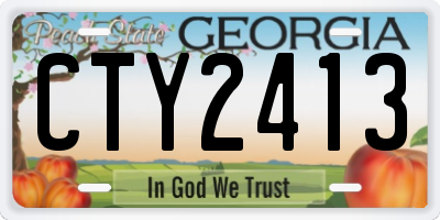 GA license plate CTY2413