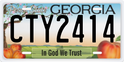 GA license plate CTY2414