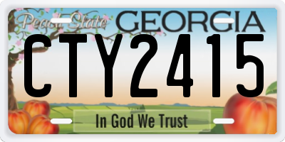 GA license plate CTY2415