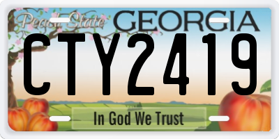GA license plate CTY2419