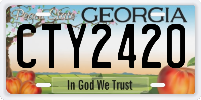 GA license plate CTY2420