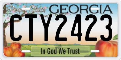 GA license plate CTY2423
